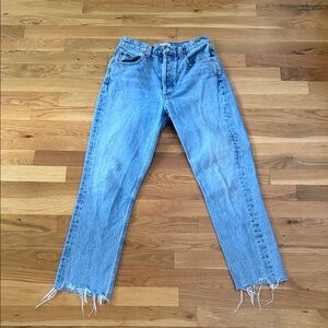 Agolde Light Blue Riley Crop Jeans